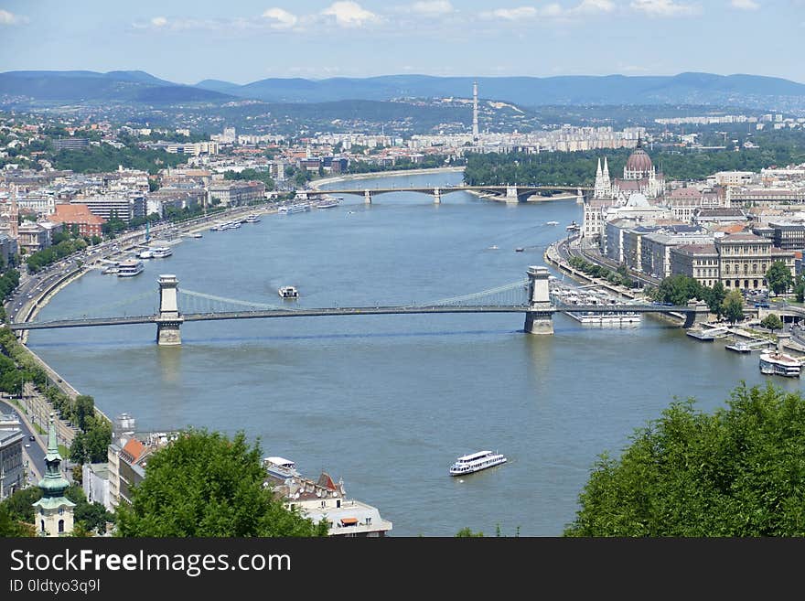 Waterway, Bridge, River, City