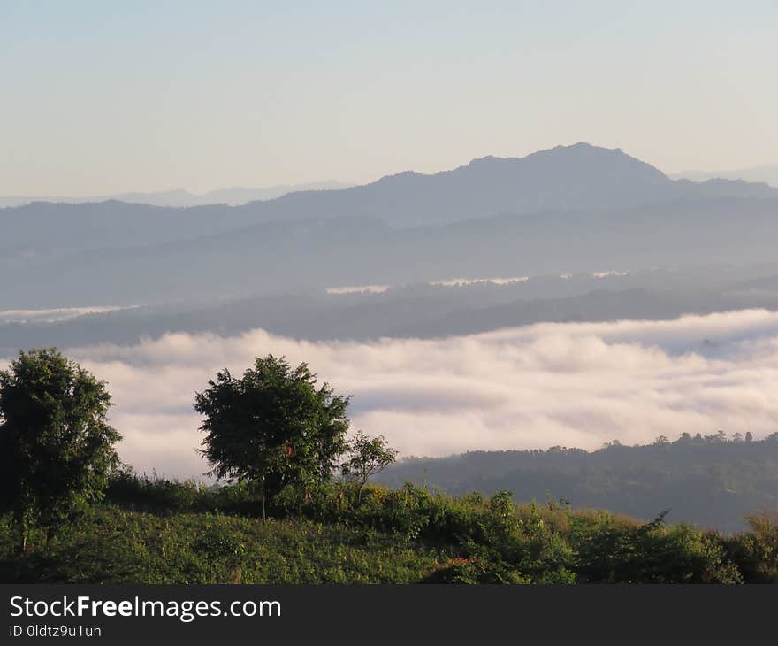 Sky, Highland, Ridge, Mountainous Landforms