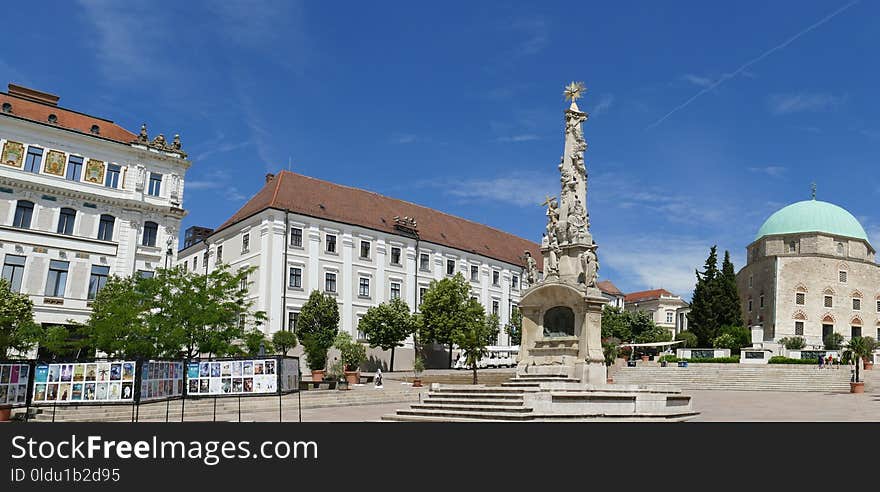 Landmark, Town Square, Plaza, Town