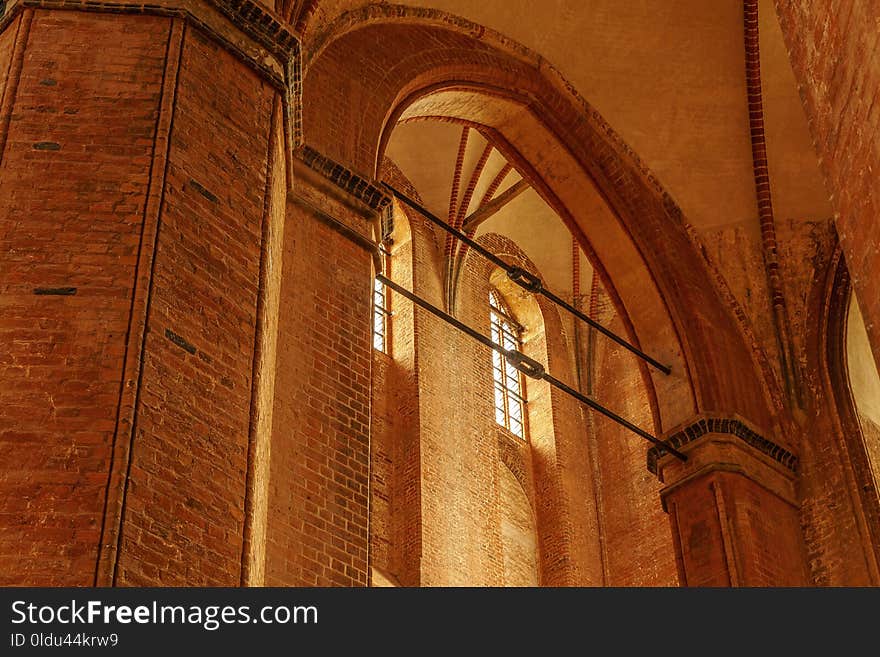 Arch, Wall, Brick, Column