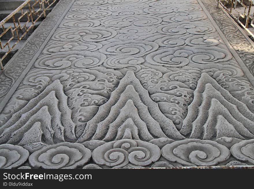 Stone Carving, Cobblestone, Road Surface, Carving