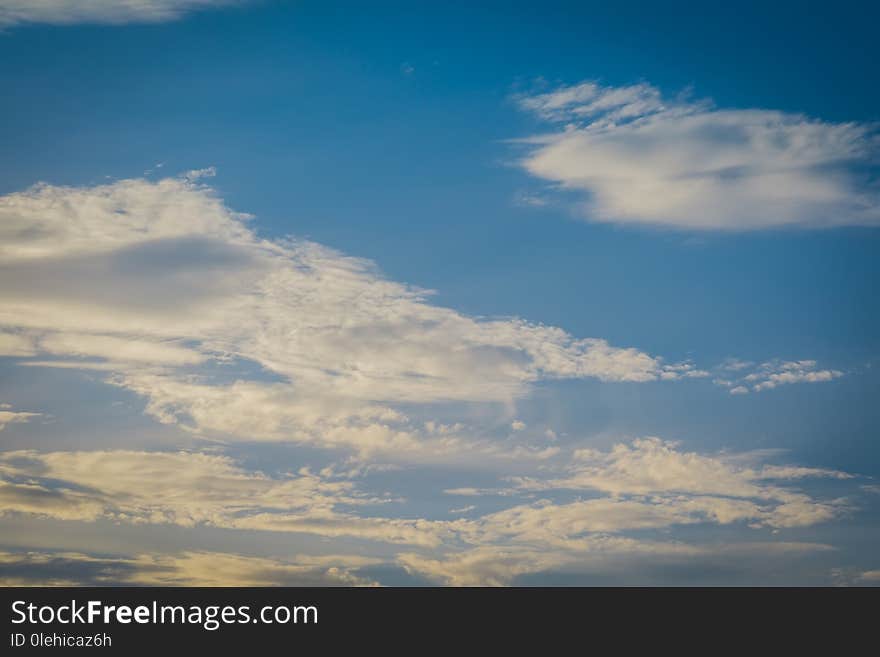 Peaceful blue sky with white clouds landscape. Peaceful blue sky with white clouds landscape.