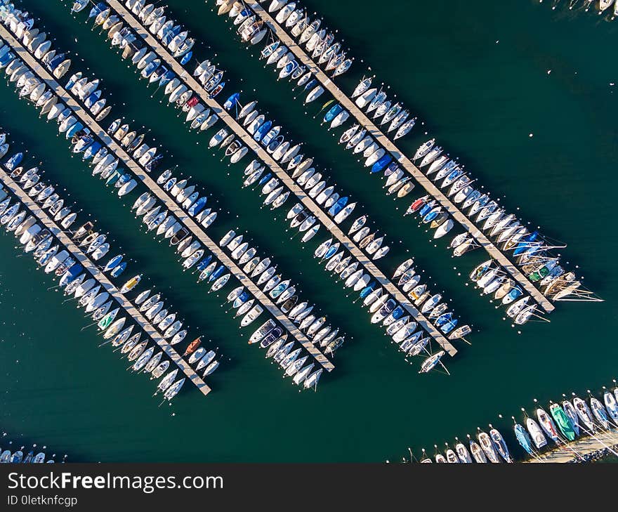 Aerial view of Ouchy waterfront in Lausanne, Switzerland