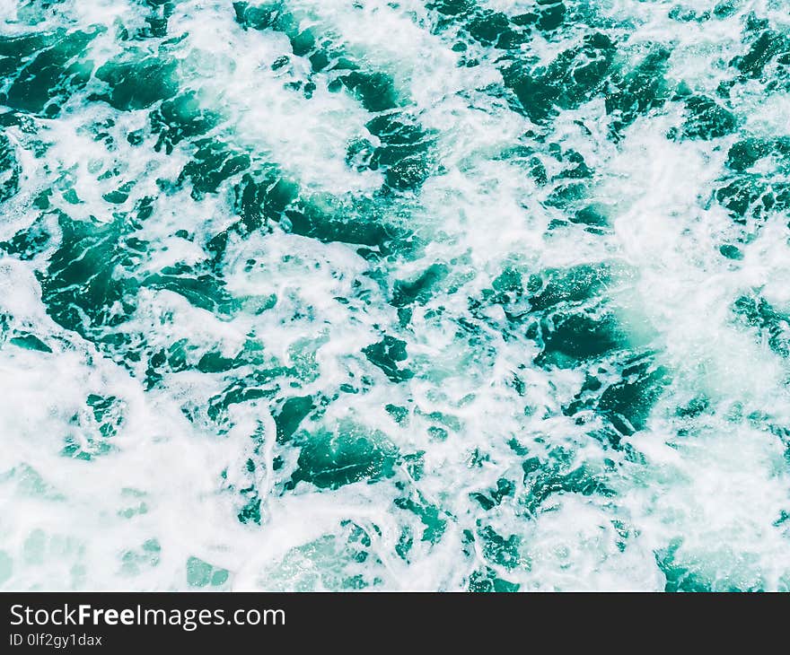 Sea and Ocean water wave textures and surface