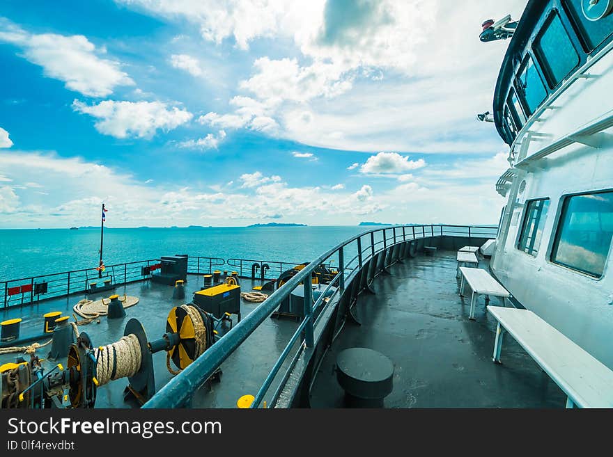 Koh Samui island , Thailand - May 22 2018 : Seatran Ferry conveying passenger from Donsak pier Surat Thani province to Koh Samui island in Thailand