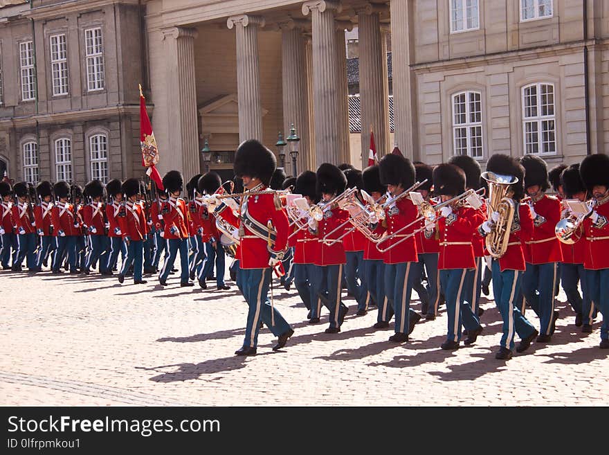 Marching, Crowd, Uniform, Troop