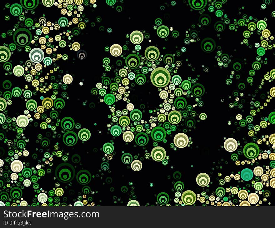 Green, Pattern, Flora, Circle