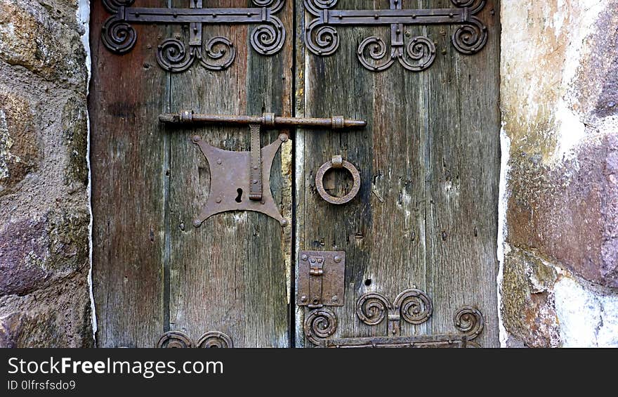 Iron, Door, Metal, Wood