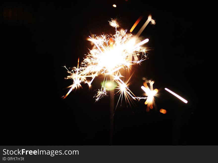 Sparkler, Fireworks, Darkness, Fête