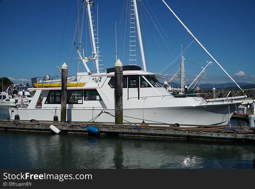 Marina, Boat, Water Transportation, Yacht