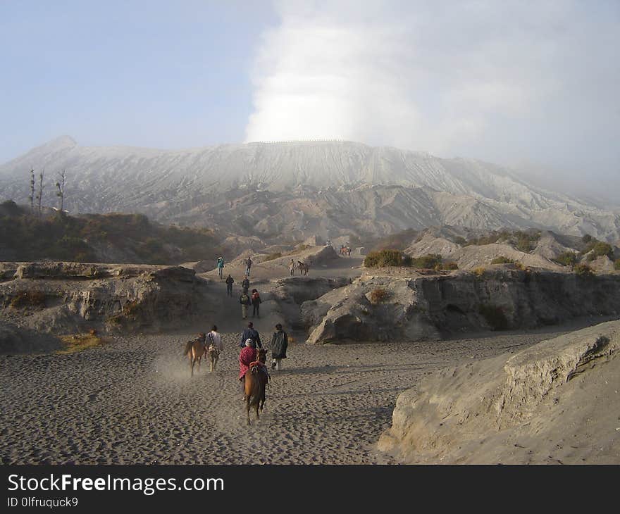 Sky, Geological Phenomenon, Badlands, Wadi