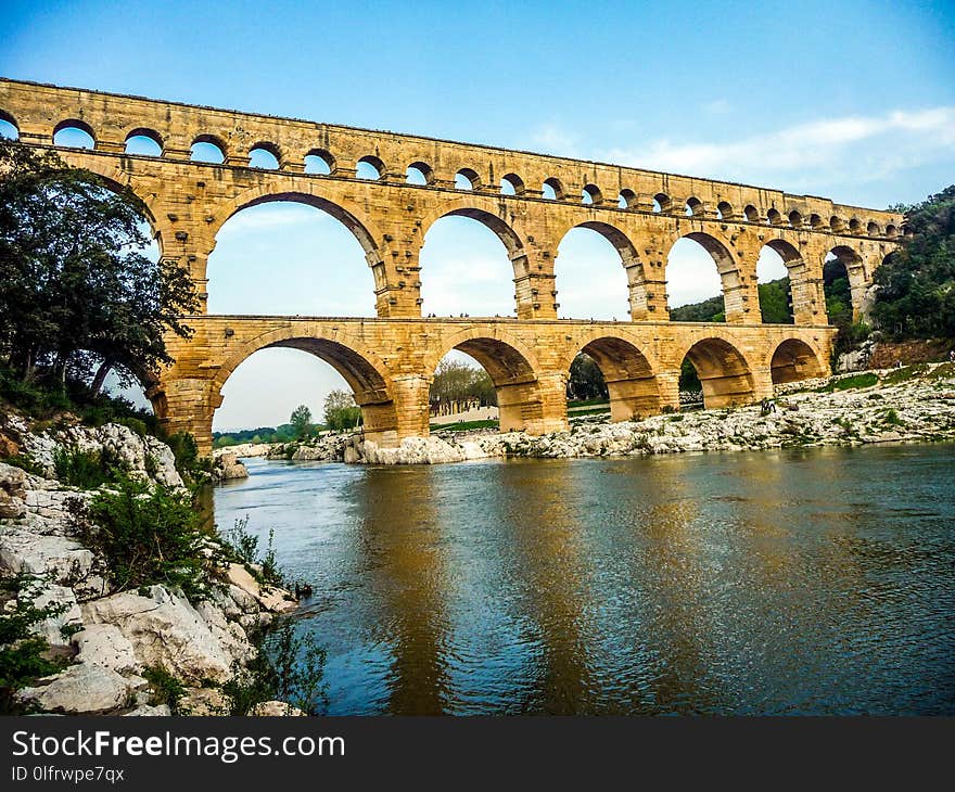 Aqueduct, Bridge, Arch Bridge, Historic Site