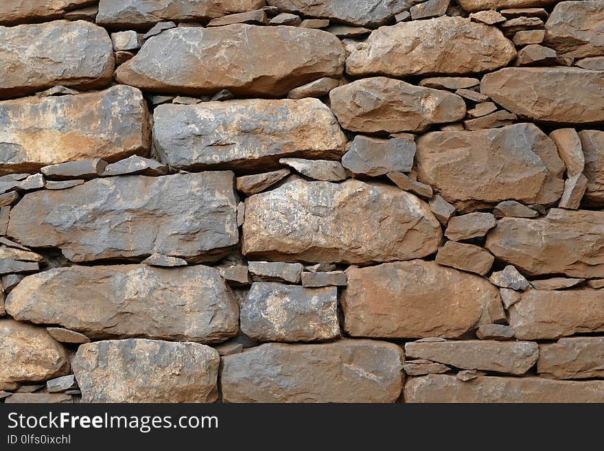 Stone Wall, Wall, Rock, Rubble