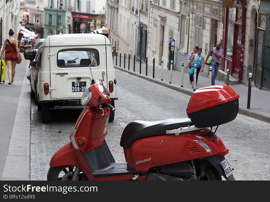 Scooter, Motor Vehicle, Street, Mode Of Transport