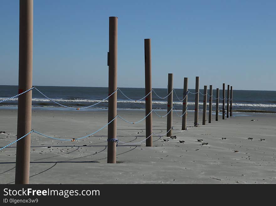 Sea, Pier, Shore, Sky