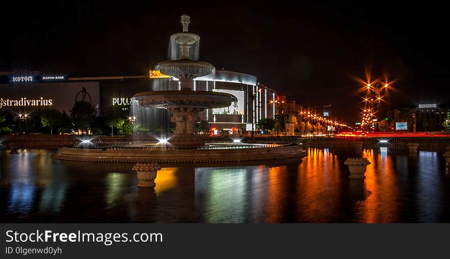 Reflection, Water, Night, Tourist Attraction