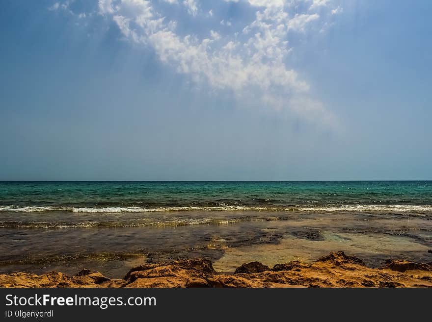 Sea, Sky, Horizon, Shore