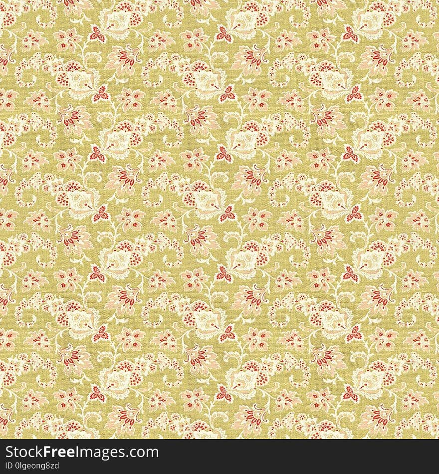 Yellow, Pink, Pattern, Textile