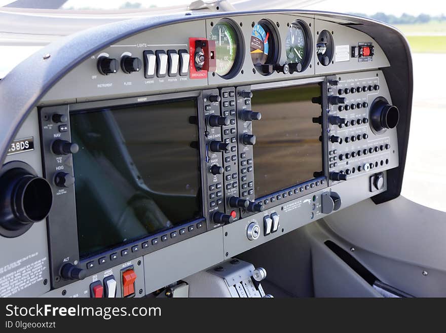 Cockpit, Aviation, Airplane, Technology