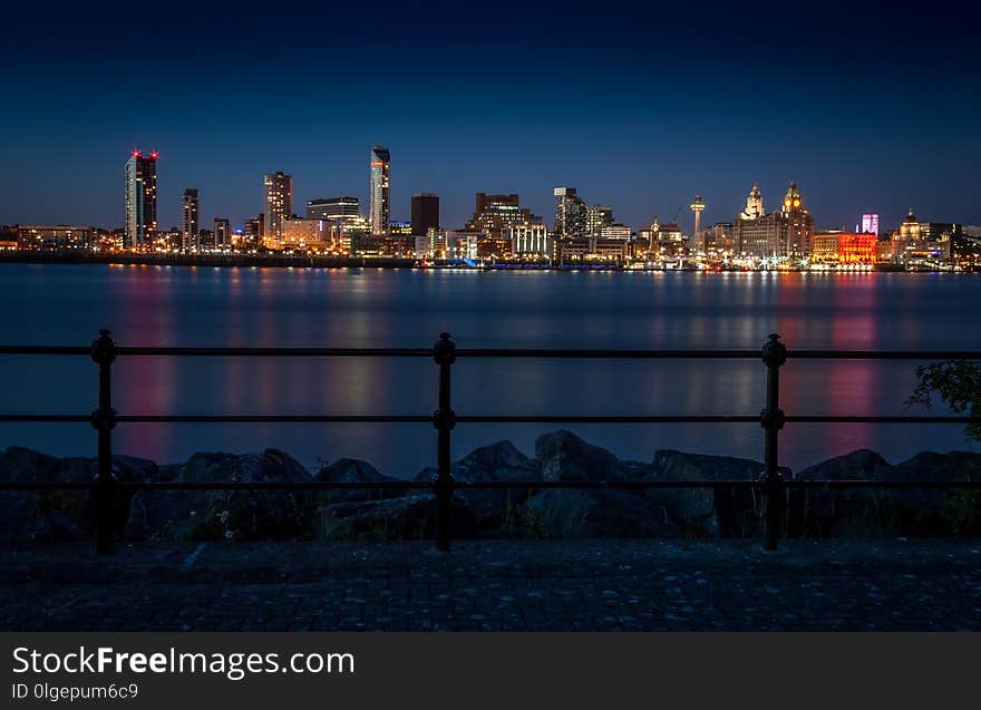 Skyline, Cityscape, City, Reflection