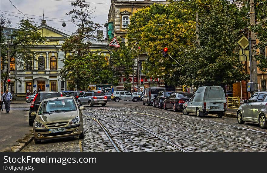 Car, Land Vehicle, Road, Town