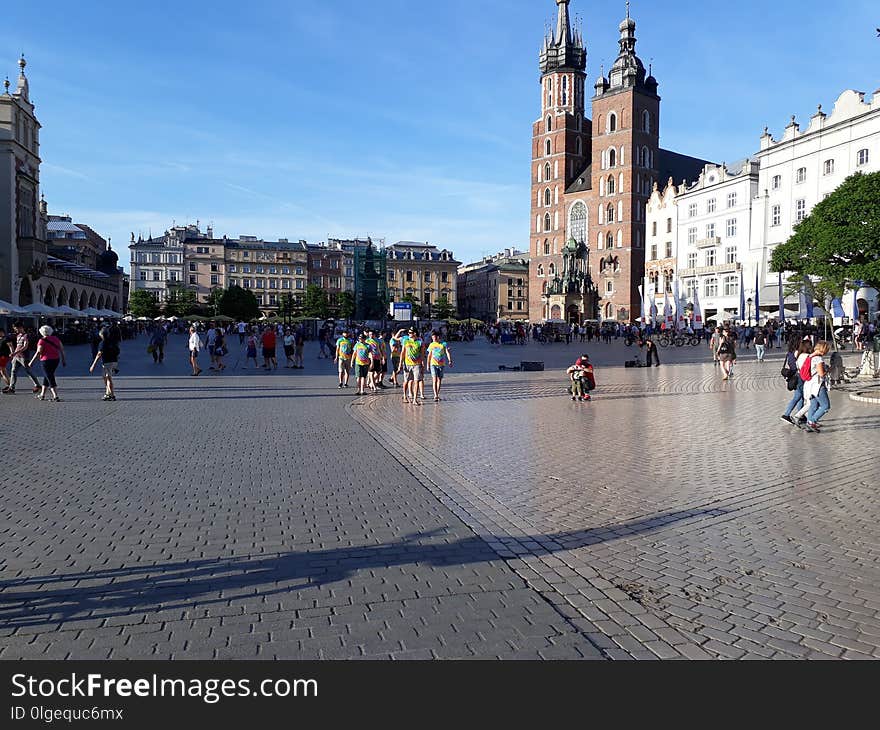 Town Square, City, Plaza, Town