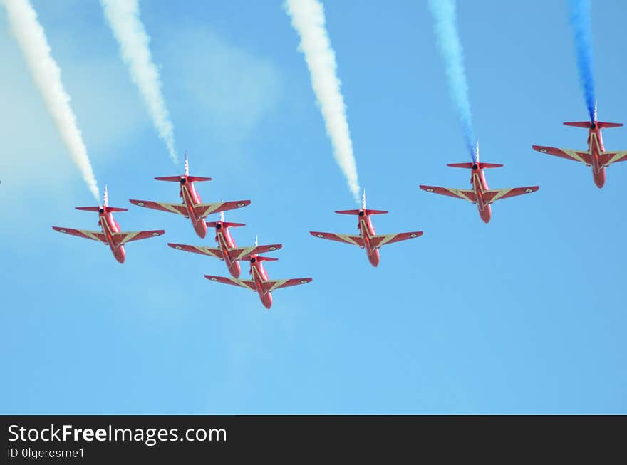 Sky, Air Show, Aviation, Aerobatics