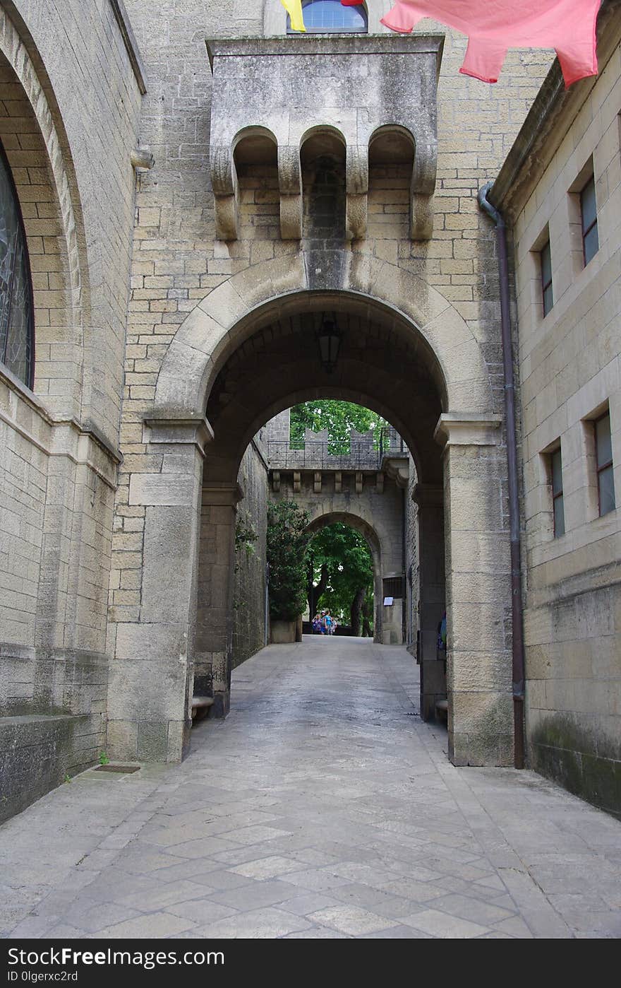 Arch, Alley, Town, Medieval Architecture