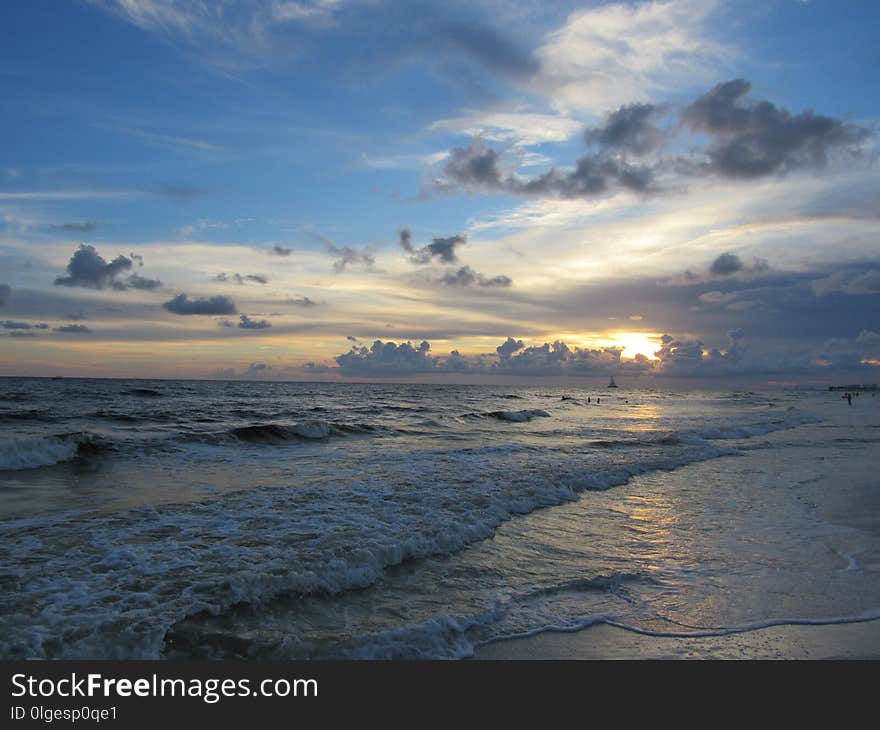 Sea, Sky, Horizon, Ocean