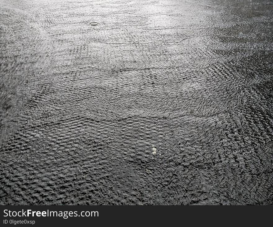 Black And White, Monochrome Photography, Road Surface, Asphalt