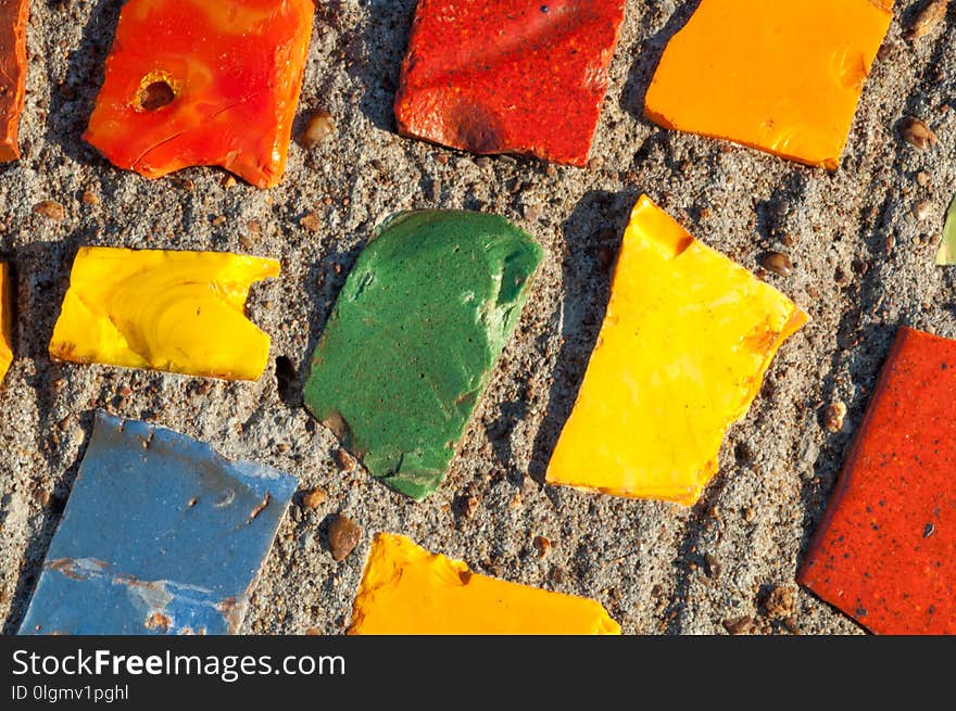 Macro photo Stone mosaic elements. A pattern or pattern of multi