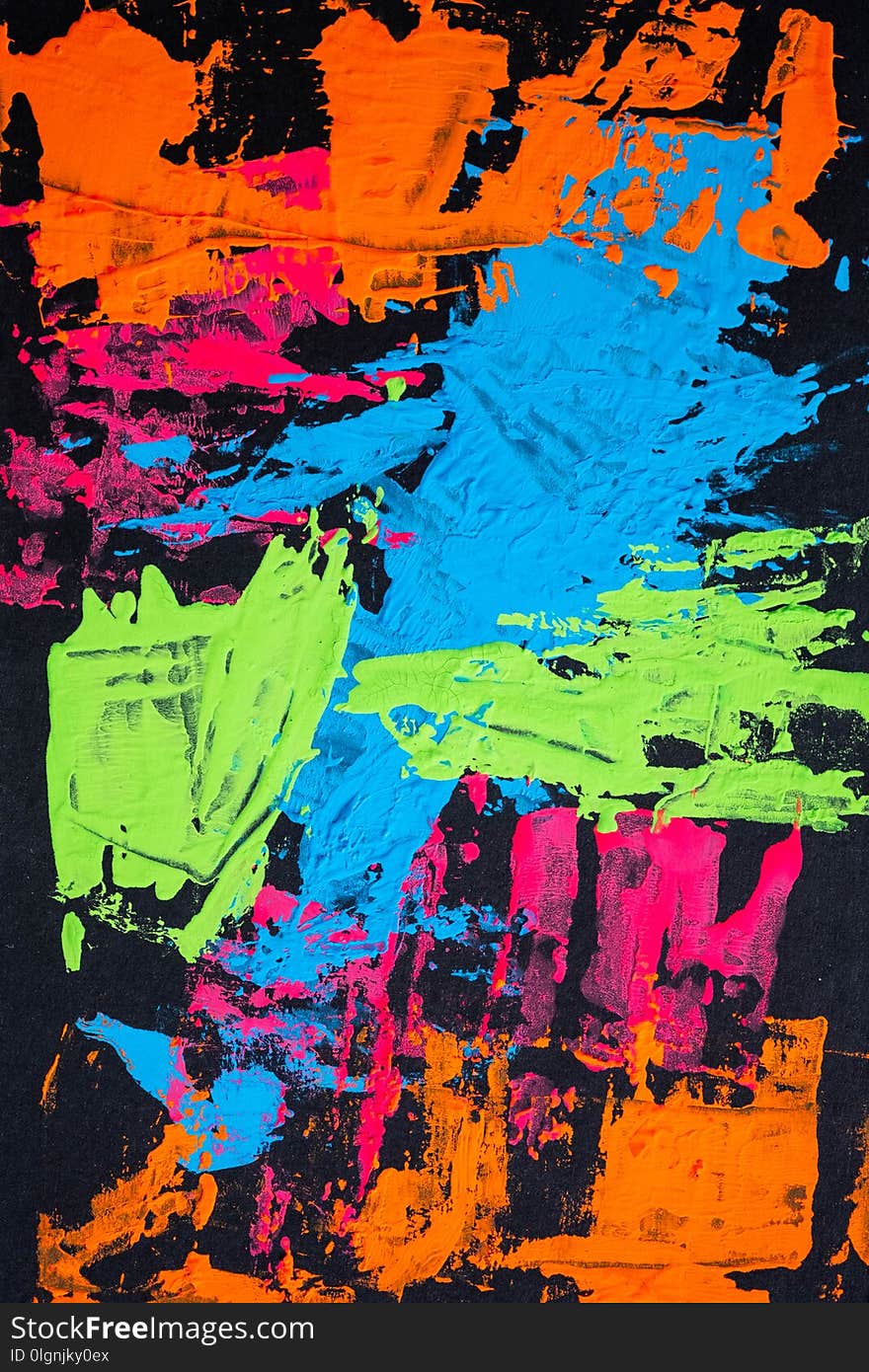 Texture, background and Colorful Image of an original Abstract Painting