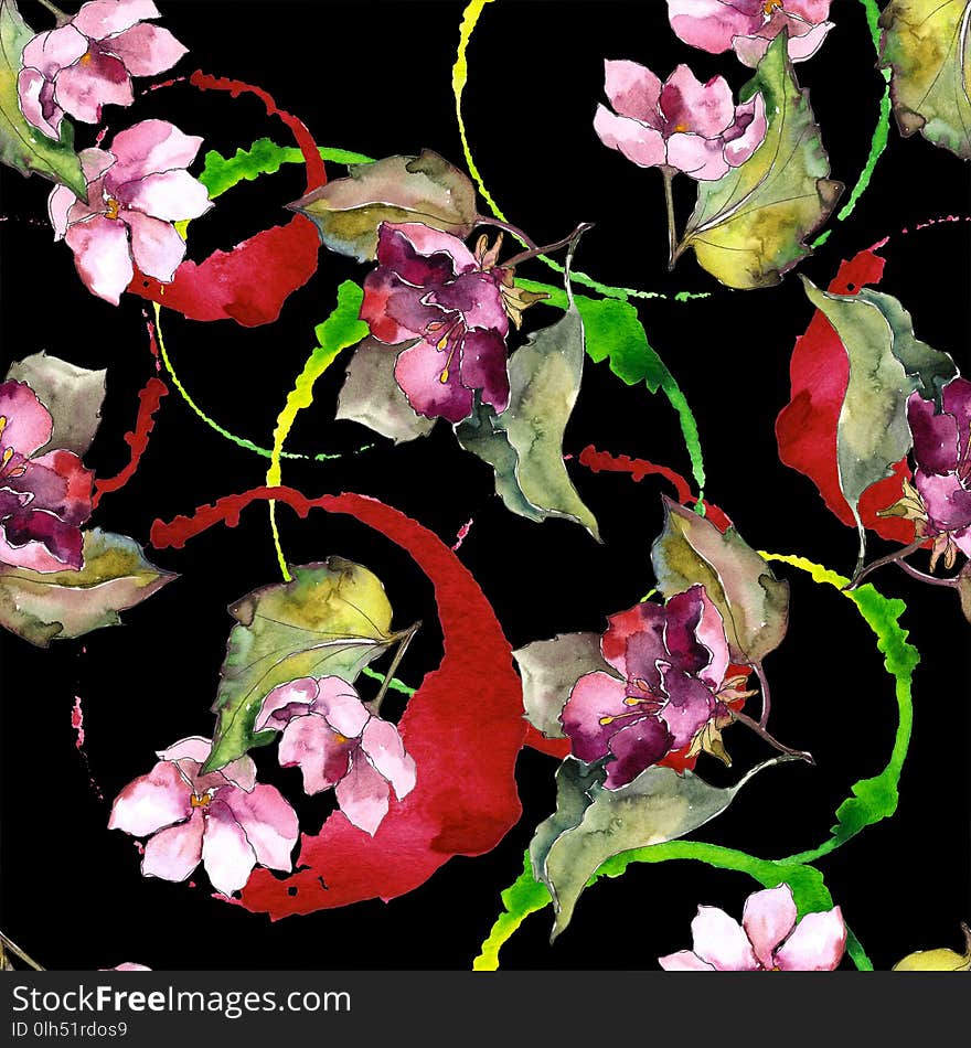 Colorful gardenia flowers. Floral botanical flower. Seamless background pattern.