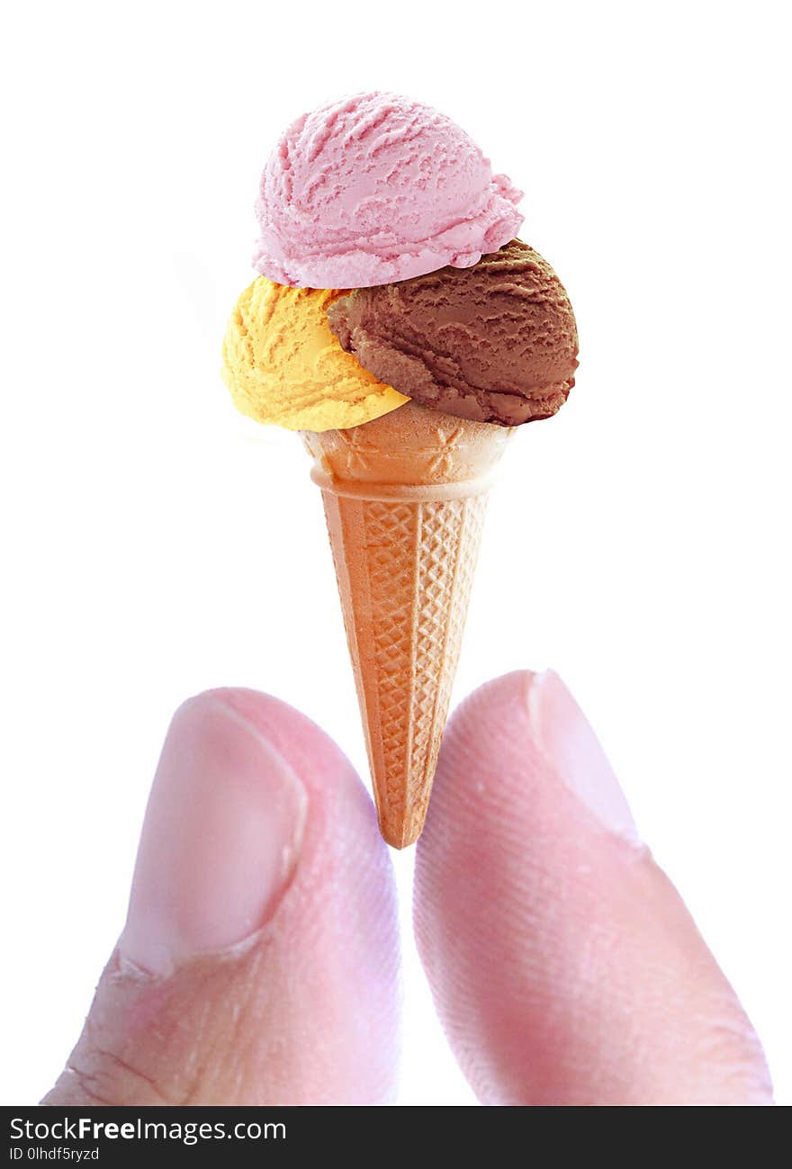 Assorted ice cream cone