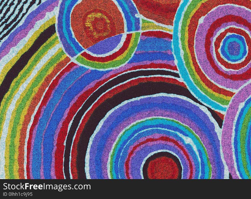 Colorful Abstract Colored Circles Background Illustration