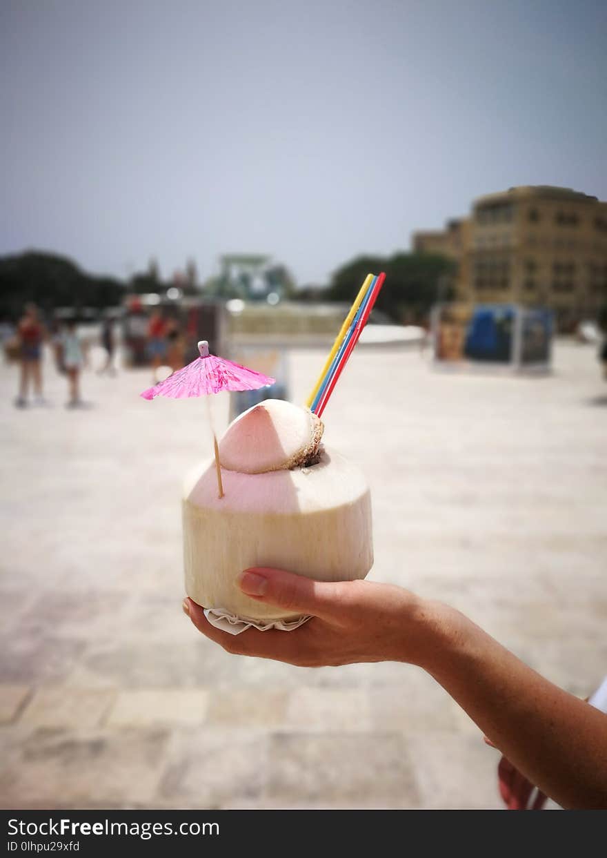 We bought some coconut water and took a picture of it!