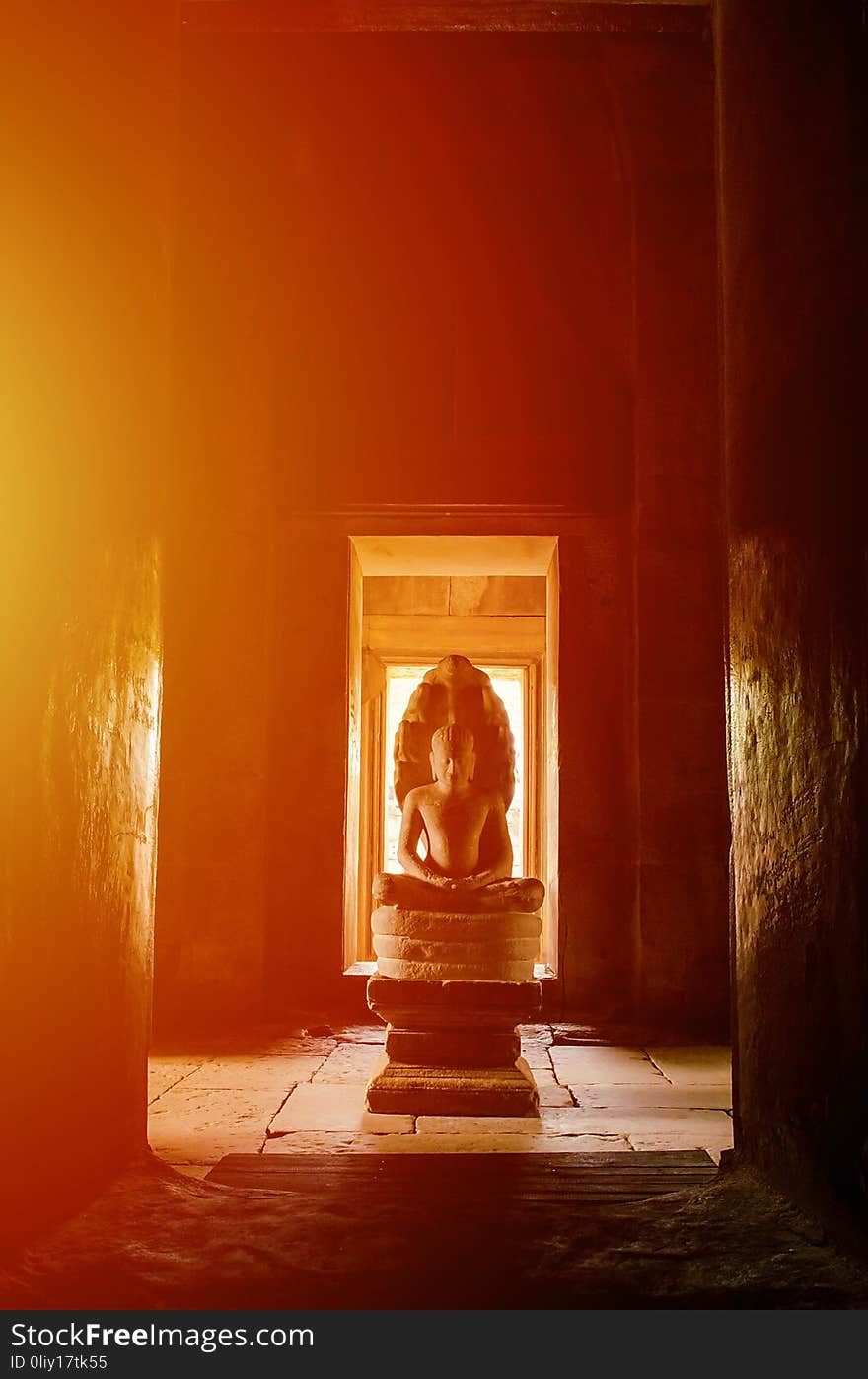 Buddha Stone Statue, Khmer art of Phimai History Park, Thailand with Sunlight. Buddha Stone Statue, Khmer art of Phimai History Park, Thailand with Sunlight.