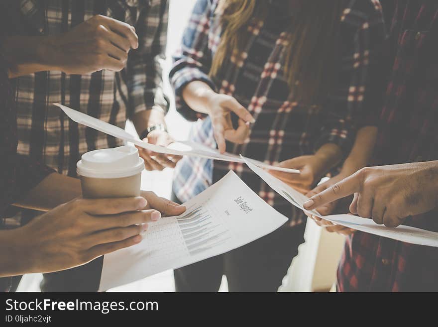 Coffee Cup In A Business Start Up Meeting