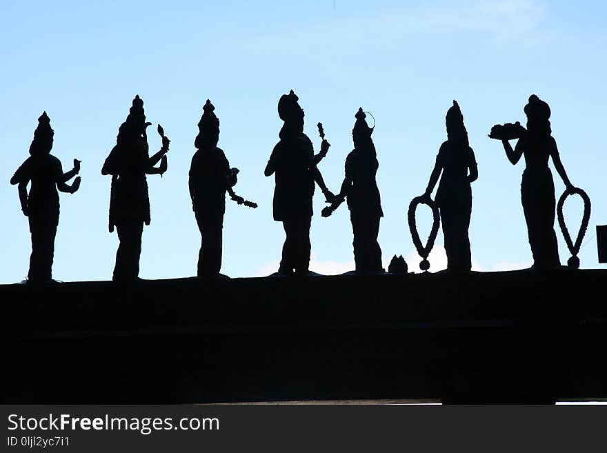 Silhouette, Statue, Monument, Shadow