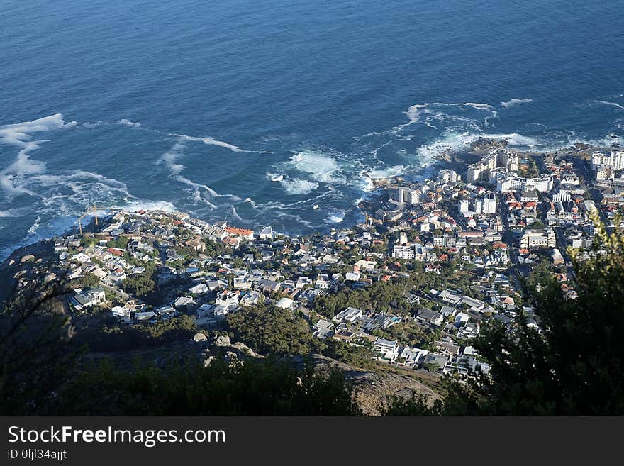 Sea, City, Coast, Sky