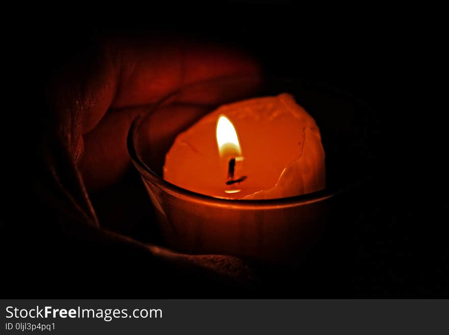 Candle, Orange, Lighting, Still Life Photography