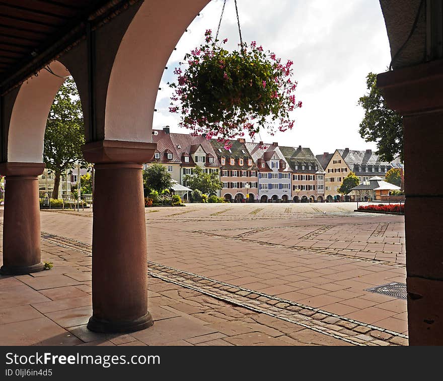 Arch, Structure, Public Space, Town