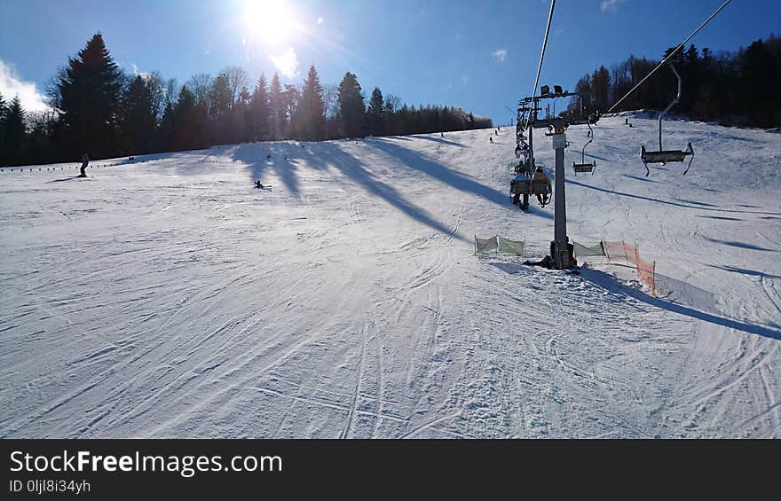 Piste, Mountain Range, Snow, Winter