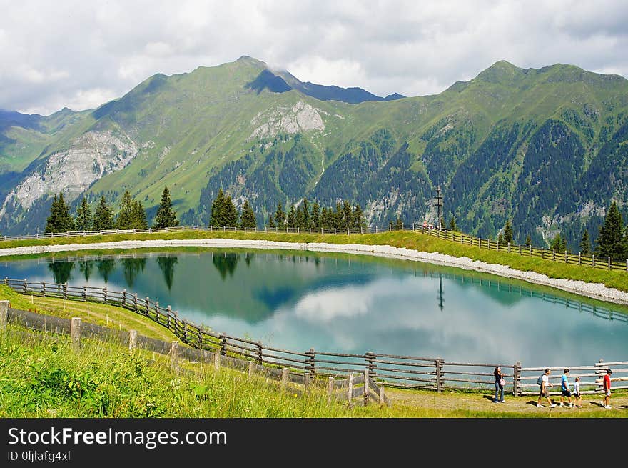 Nature, Reflection, Mountainous Landforms, Lake