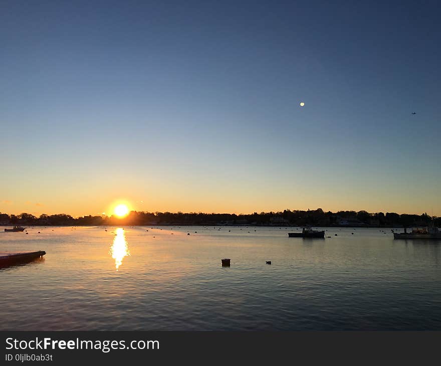 Sky, Horizon, Reflection, Calm