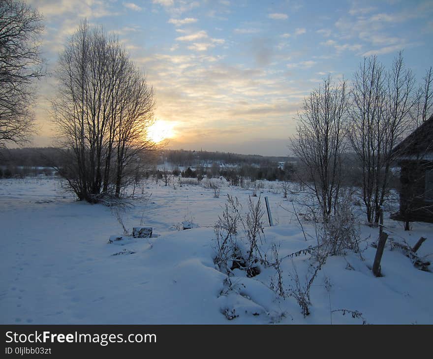 Winter, Snow, Sky, Freezing