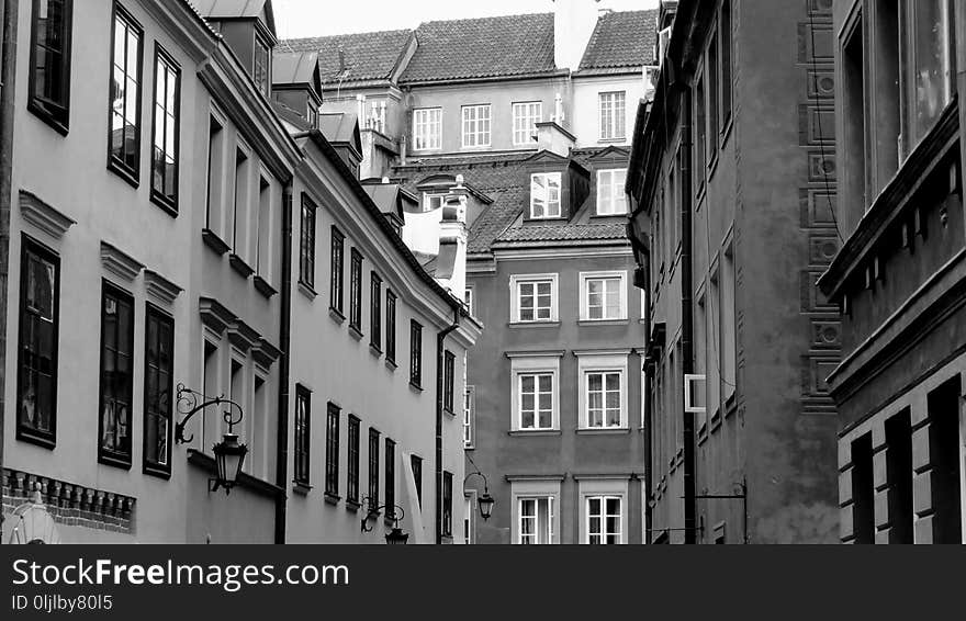 Town, Black And White, Building, Monochrome Photography