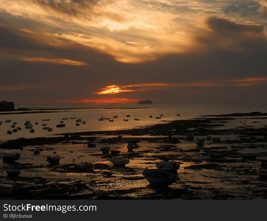 Horizon, Sky, Sunset, Sunrise