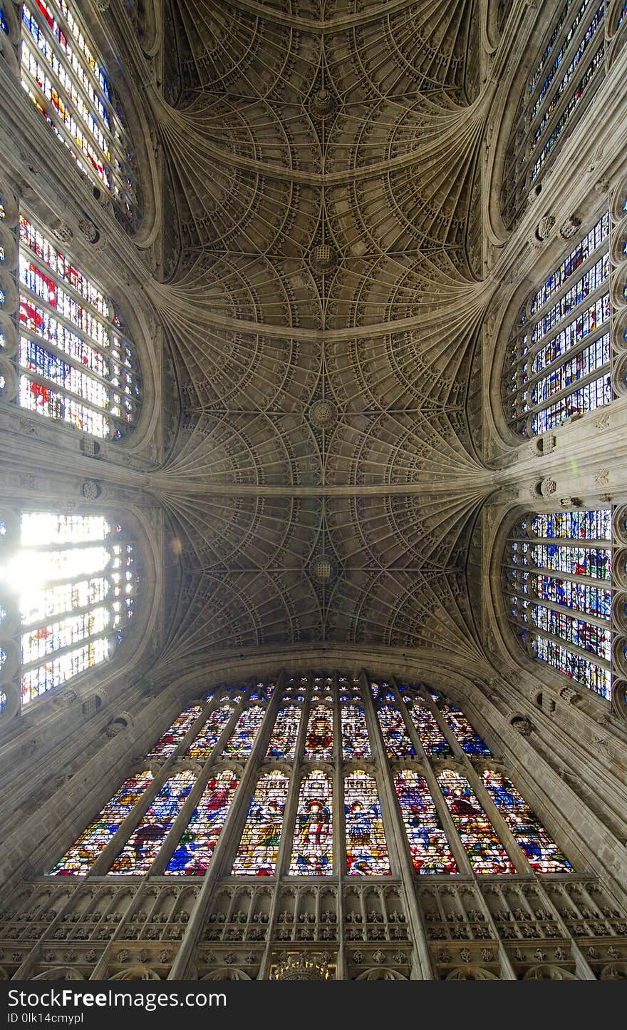 King`s College ceiling, Cambridge, England