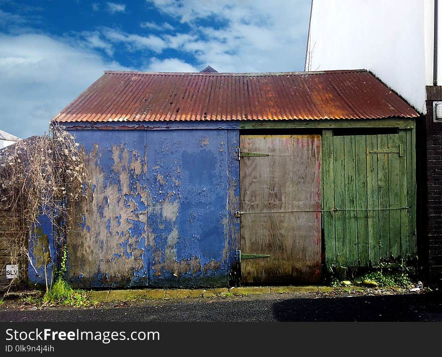 Blue, Sky, Property, House